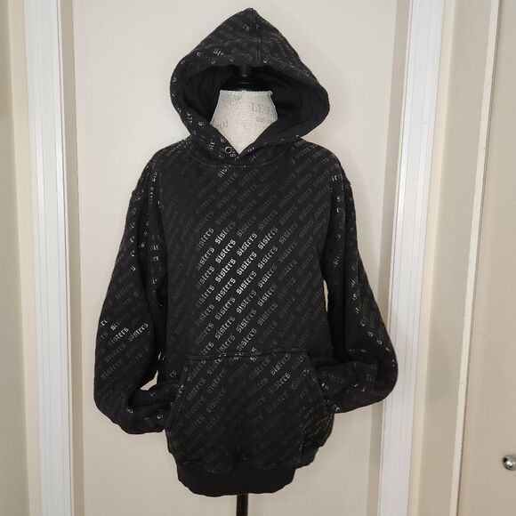 Black graphic hoodie sweatshirt - Picture 1 of 7